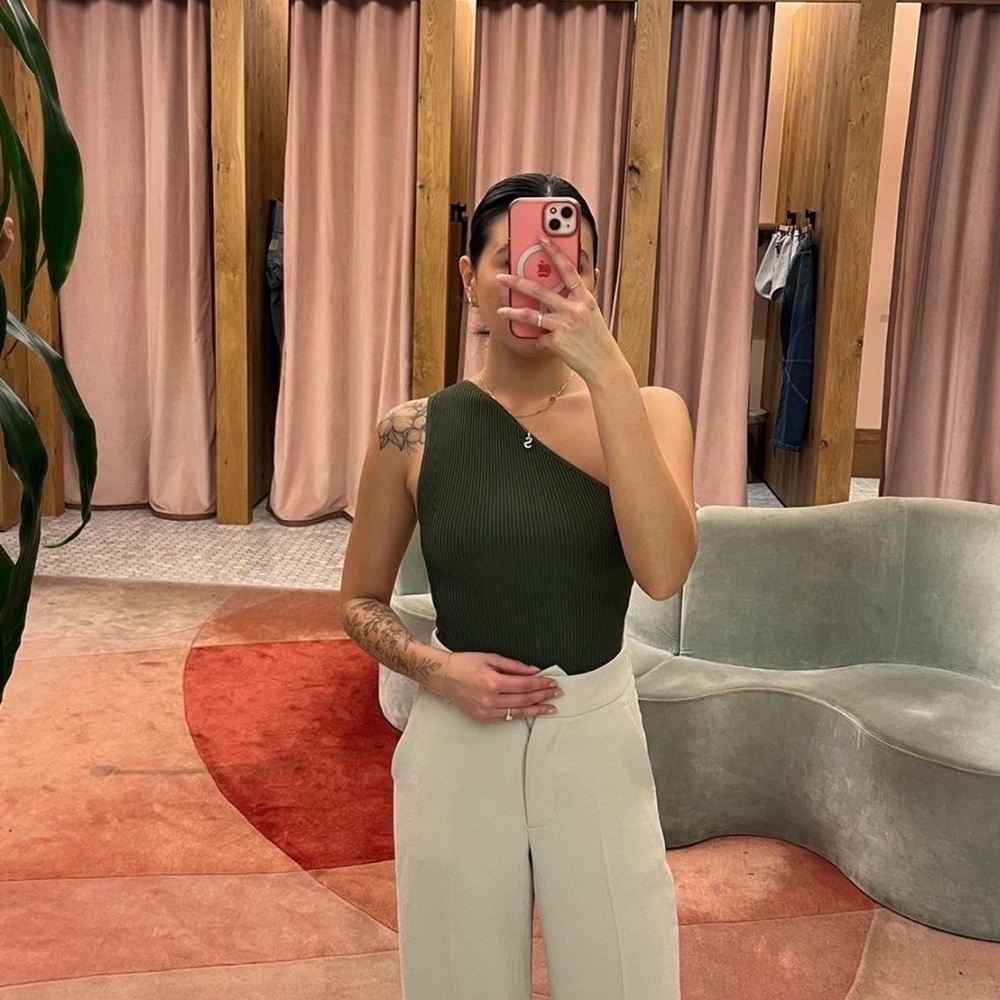 Sculpt Knit One Shoulder Top